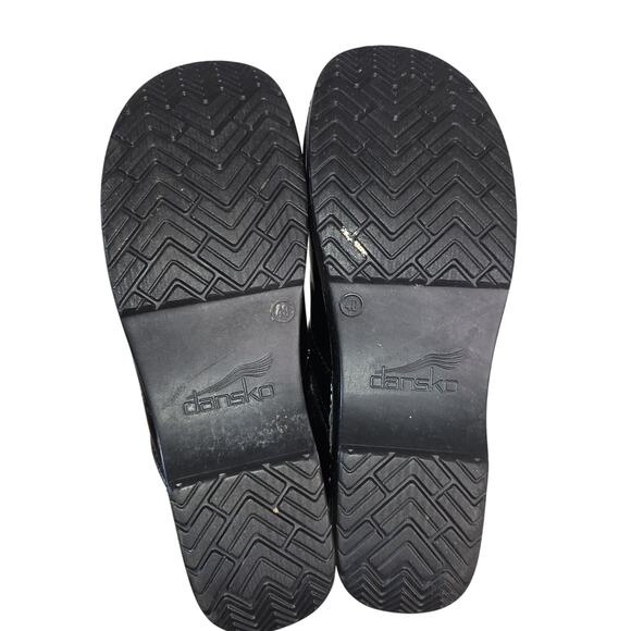 Dansko Professional Clogs Shoes Womens Size 40 Black Patent Leather Nursing Work - Picture 8 of 12